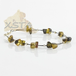 Natural amber bracelet with wire Natural amber bracelet with wire